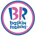 Pink and blue “BR” logo with “Baskin Robbins” text in a circular badge.