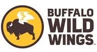 Buffalo Wild Wings logo--yellow circle with buffalo/wing icon and bold “Buffalo Wild Wings” text.